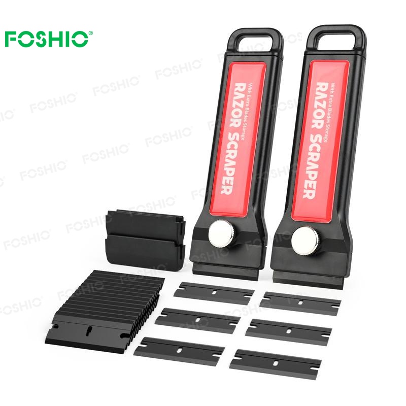 Plastic Razor Blade Scraper with Extra Blade Storage